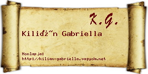 Kilián Gabriella névjegykártya