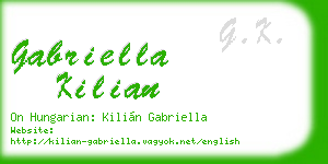 gabriella kilian business card