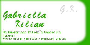 gabriella kilian business card